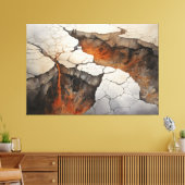 Cracks Aarde Droog Klimaat 2 van 4 Canvas Afdruk (Insitu (Woonkamer))