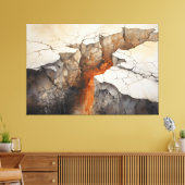 Cracks Aarde Droog Klimaat 3 van 4 Canvas Afdruk (Insitu (Woonkamer))