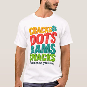 Cracks Dots Bams Snacks Grappig Mahjong Spelletjes T-shirt