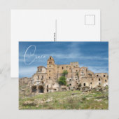 Craco Ghost Town Basilicata Italië Briefkaart (Voorkant / Achterkant)