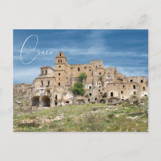 Craco Ghost Town Basilicata Italië Briefkaart (Voorkant)