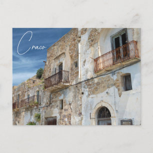 Craco Ghost Town Huizen Basilicata Italië Briefkaart