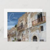 Craco Ghost Town Huizen Basilicata Italië Briefkaart (Voorkant / Achterkant)