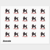Cradle Black Poodle Sticker (Vel)