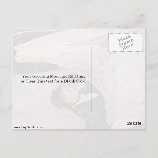 Cradle by Berthe Morisot Briefkaart (Achterkant)