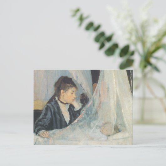Cradle by Berthe Morisot,  impressionisme Briefkaart (Staand voorkant)