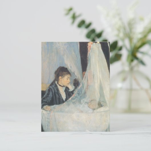 Cradle by Berthe Morisot,  impressionisme Briefkaart (Staand voorkant)