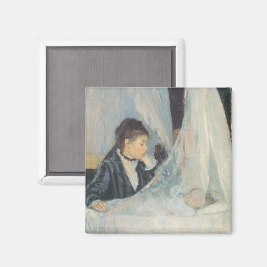 Cradle by Berthe Morisot,  impressionisme Magneet (Voorkant / Achterkant)