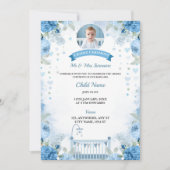 Cradle Ceremony Invitation Kaart Boy, naamgevingsd (Voorkant)