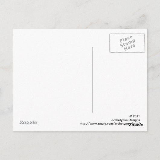 Cradle Fractal Briefkaart (Achterkant)