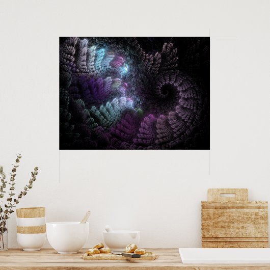 Cradle Fractal Poster (Keuken)