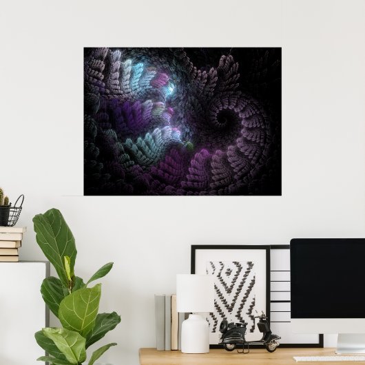 Cradle Fractal Poster (Thuiskantoor)