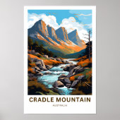 Cradle Mountain Australië Reisprint Poster (Voorkant)