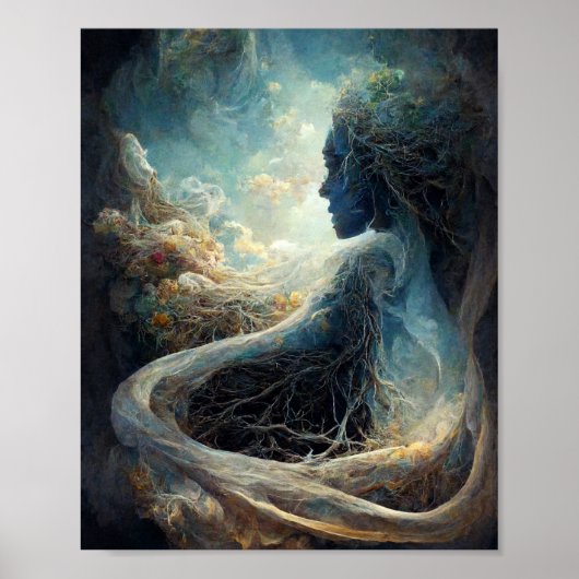 Cradle of the World Fantasy Science Fiction Art Poster (Voorkant)