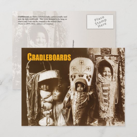Cradleboards c.1899-1903 briefkaart (Voorkant / Achterkant)