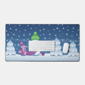 Craeth Snowman Knitting Scarf Bureaumat (Keyboard & Muis)