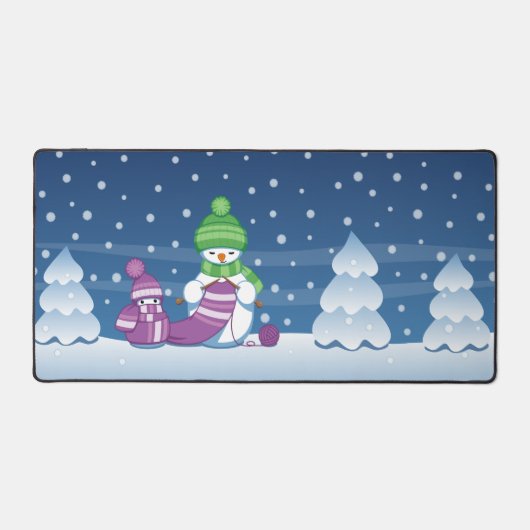 Craeth Snowman Knitting Scarf Bureaumat (Voorkant)