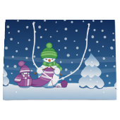 Craeth Snowman Knitting Scarf Groot Cadeauzakje (Voorkant)