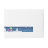 Craeth Snowman Knitting Scarf Omwikkelbaar Adreslabel (Voorkant)