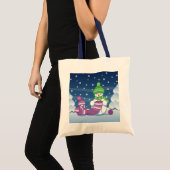 Craeth Snowman Knitting Scarf Tote Bag (Voorkant (product))