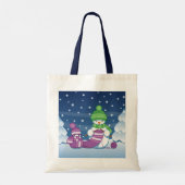 Craeth Snowman Knitting Scarf Tote Bag (Achterkant)
