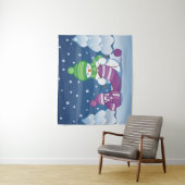 Craeth Snowman Knitting Scarf Wandkleed (In situ)