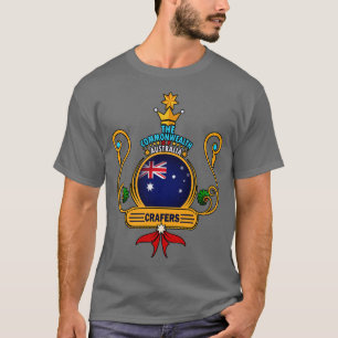 Crafers stad Golden Australische vlag Souvenir T-shirt