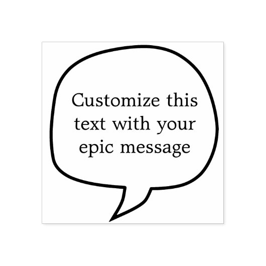 Craft aangepaste spraakballon rubberen stempel (Afrduk)