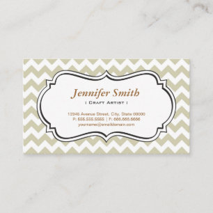 Craft Artist - Chevron Simple Jasmine Visitekaartje