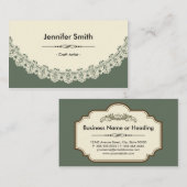 Craft Artist - Retro Chic Lace Visitekaartje (Voorkant / Achterkant)