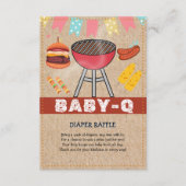Craft Baby Q Grill Baby shower Informatiekaartje (Voorkant)