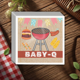 Craft Baby Q Grill Baby shower Servet