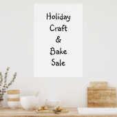 Craft & Bake Sale Sign Poster (Keuken)