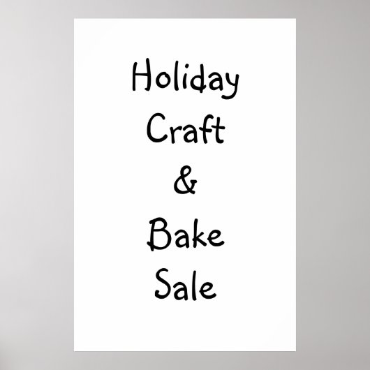 Craft & Bake Sale Sign Poster (Voorkant)