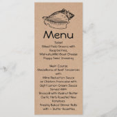 Craft Beach Theme Skinny Weddenstabel Menu (Voorkant)
