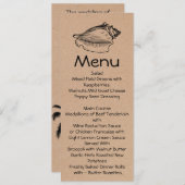 Craft Beach Theme Skinny Weddenstabel Menu (Voorkant / Achterkant)