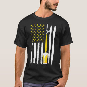Craft Beer American Flag Verenigde Staten op 4 jul T-shirt