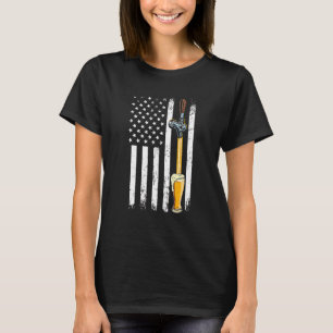 Craft Beer American Flag Verenigde Staten op 4 jul T-shirt