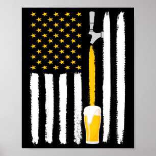 Craft Beer Amerikaanse Vlag Usa 4 juli Brouwerij Poster