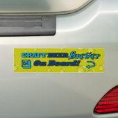 Craft Beer Brewer aan boord! 4 Bumpersticker (Op auto)