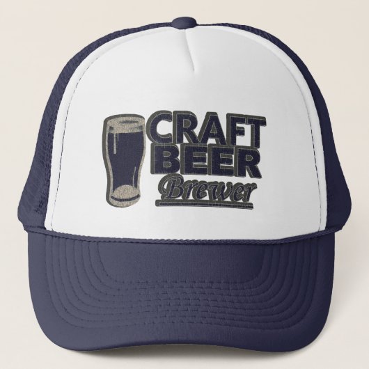 Craft Beer Brewer Distress Blue Trucker Pet (Voorkant)