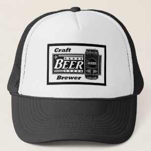 Craft Beer Brewer - Zwart-wit kan met sterren Trucker Pet