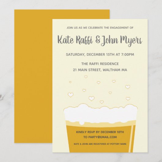 Craft Beer Brewery Uitnodiging (Voorkant / Achterkant)