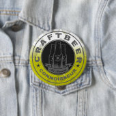 Craft Beer Connoisseur Bubble Yellow Ronde Button 4,0 Cm (In situ)
