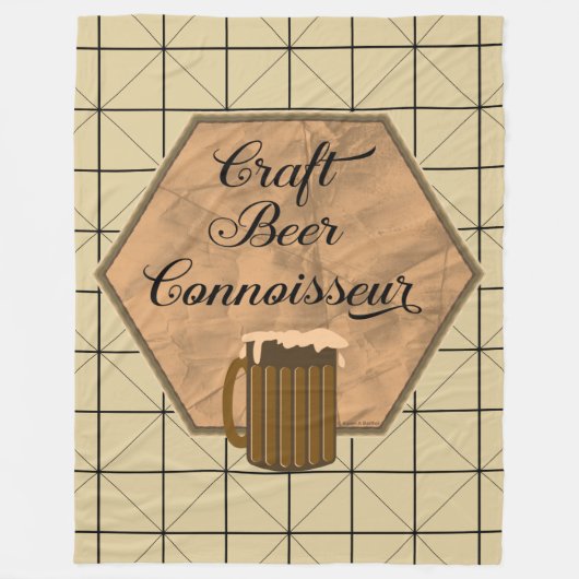 Craft Beer Connoisseur Fleece Deken (Voorkant)