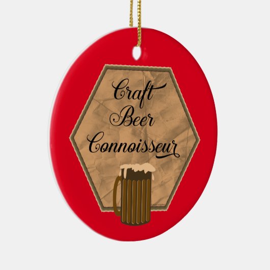 Craft Beer Connoisseur Keramisch Ornament (Rechts)