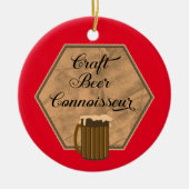 Craft Beer Connoisseur Keramisch Ornament (Voorkant)