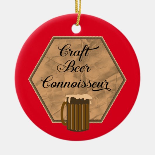 Craft Beer Connoisseur Keramisch Ornament (Voorkant)