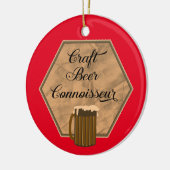 Craft Beer Connoisseur Keramisch Ornament (Links)