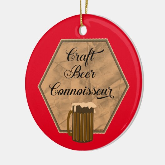 Craft Beer Connoisseur Keramisch Ornament (Links)